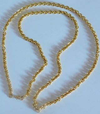 Vintage Signed Monet Gold Tone Chain Necklace 30 "