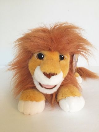 Vintage 1993 Disney The Lion King Roaring Simba Plush Puppet Mattel 12” 2
