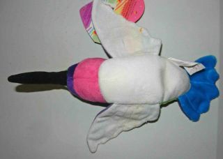 Vintage Lisa Frank Dashly Hummingbird Rainbow Bean Buddies Plush w/Tag 1998 4