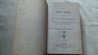 1867 LEATHER FAMILY HOLY BIBLE WATKINS BINDING 4