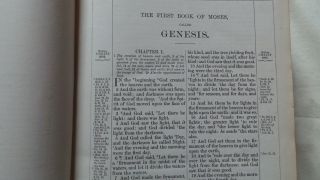 1867 LEATHER FAMILY HOLY BIBLE WATKINS BINDING 6