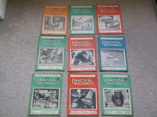 Nine 1951 Practical Mechanics Magazines