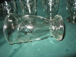 6 Clear Glass ' Ship Wheel ' Juice/Shot Glasses VG Vintage 3