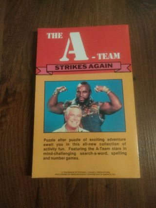 1984 The A - Team Strikes Again Action Activity Book.  Vintage.  Mr.  T,  Murdock 2