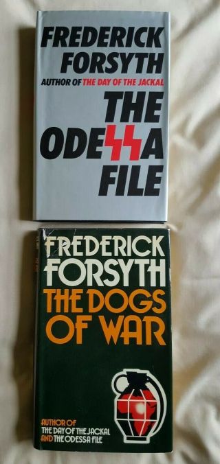 The Odessa File By Frederick Forsyth 4th Impression & The Dogs Of War 1st Ed