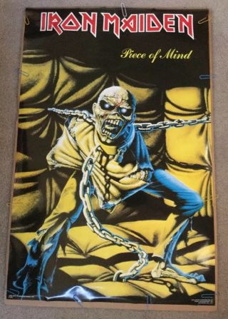 Iron Maiden.  “piece Of Mind” Vintage Poster.  (different Description)