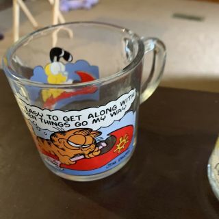 Set Of 4 Vintage Mcdonald’s Garfield Mugs 1978