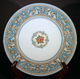 Vintage Wedgwood China Luncheon / Salad Plate - Florentine Turquoise Pattern