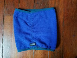 Vintage Patagonia Neck Warmer Teal Green Adult Fleece Gaiter Usa Made One Size