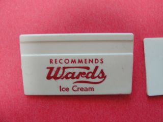 Vintage Wards Ice Cream Name Tag Pin Back