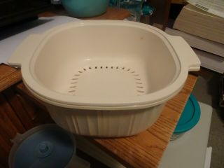 Vtg Rubbermaid Microwave Cookware 2 Piece Set 3 Quart 2 Bowls No Lid