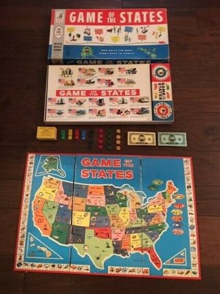 Vintage 19560 Milton Bradley Game Of The States