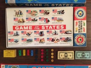 Vintage 19560 Milton Bradley GAME of the STATES 3