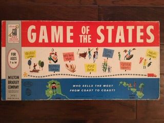 Vintage 19560 Milton Bradley GAME of the STATES 4