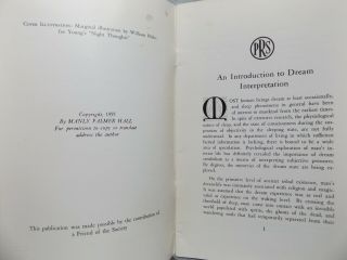 An Introduction to Dream Interpretation - A Lecture by Manly P.  Hall Signed 1955 3