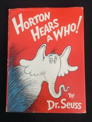 Dr.  Seuss Horton Hears A Who Probable 1st Edition 1st Printing Vg,  Hb In Vg - Dj