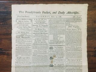 1788,  April 19 - Pennsylvania Packet Newspaper - Fine - Slavery - Negroes &c