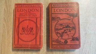 1925/1938 " Ward Lock Guides To London " 2 Vols - Well Illus - Maps/plates