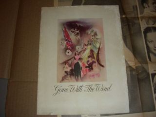 Gone With the Wind,  October 1938,  1st ed,  w/ Movie Program and clippings 3