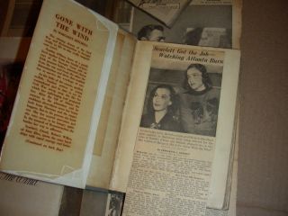 Gone With the Wind,  October 1938,  1st ed,  w/ Movie Program and clippings 5