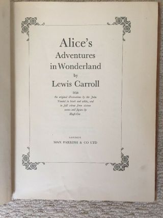 Alice ' s Adventures in Wonderland.  Parrish 1951 Lewis Carroll Colour Illustration 3