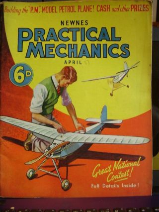 F J Camm Practical Mechanics April 1937 Petrol Plane Charles Atlas Advert