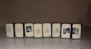 Set of 8 Vintage Ceramic Cloth Napkin Rings Pier One EXC COND 3