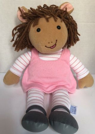 Arthur Dw Sister In Pink Outfit Plush Stuffed Toy Vintage Eden Pbs Kids