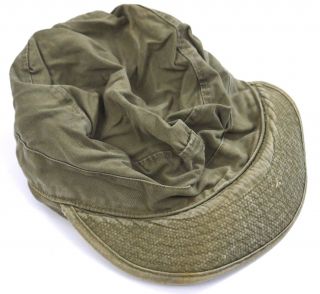 Vintage M - 51 Field Hat Cap Military Cotton/wool Mens Fitted Sateen Ear Flaps
