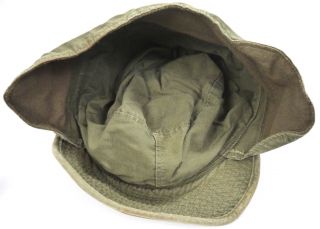 VINTAGE M - 51 FIELD HAT CAP military cotton/wool mens fitted sateen ear flaps 3