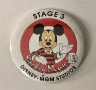 Vintage Mickey Mouse Club Stage 3 Pin