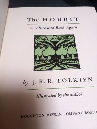 BOOKS - CHILDREN ' S FANTASY - - COLLECTIBLE - THE HOBBIT - J.  R.  TOLKIEN 3RD.  ED - 1966 4