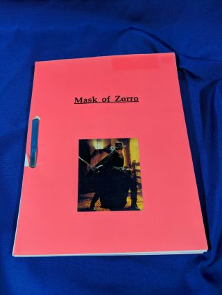 Mask Of Zorro Movie Film Screenplay Script Antonio Banderas Vtg 1996 Terry