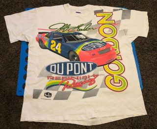 Vintage Nascar 1994 Jeff Gordon All Over 2 Sided Xl T - Shirt