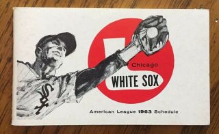 Chicago White Sox Vintage 1963 Team & American League Baseball Schedule Booklet