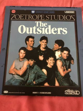 Vintage 1983 The Outsiders Rca Ced Selectavision Videodisc