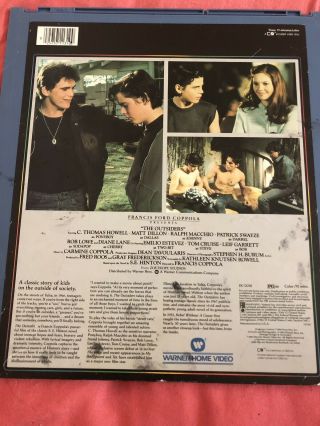 Vintage 1983 The Outsiders RCA CED SelectaVision VideoDisc 2