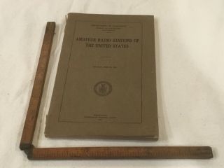 1921 Amateur Radio Stations Of The U.  S.  6/30/21 U.  S.  Dept.  Of Commerce Callbook