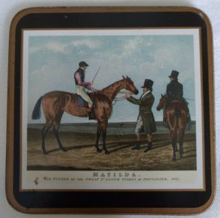 Pimpernel Set of 4 Vintage COASTERS Race Horses of the 1800s 4