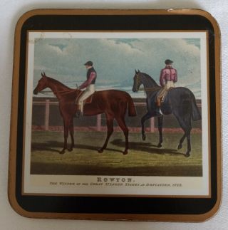 Pimpernel Set of 4 Vintage COASTERS Race Horses of the 1800s 5