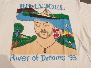 Vintage Billy Joel River Of Dreams Concert Shirt One Size Tour 1993