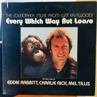 Vintage Vinyl 33rpm Lp Record Album: Every Which Way But Loose Movie Soundtrack