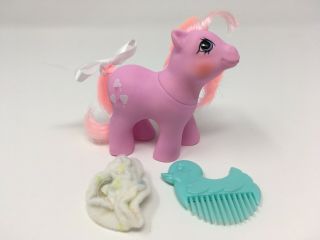 Vintage My Little Pony G1 Mlp First Tooth Baby Lickety Split W/ Accessories