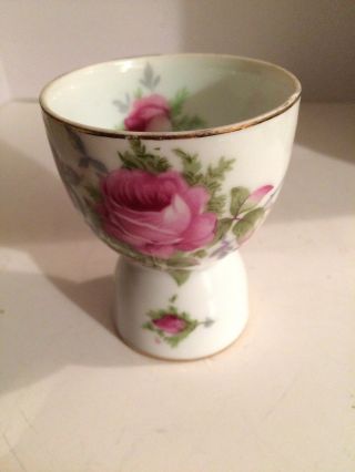Vintage Lefton China Roses Egg Cup