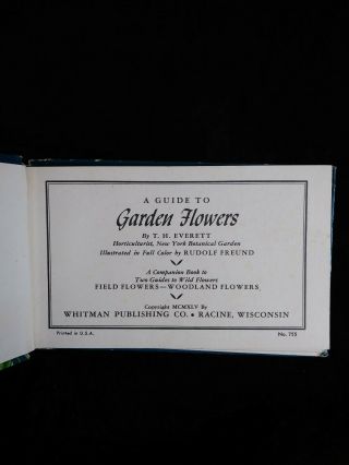 A GUIDE TO GARDEN FLOWERS ILLUSTRATED IN COLOR - - VINTAGE ID REFERENCE,  61 PAGES 3
