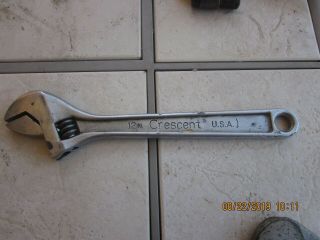 Vintage 12 Inch Crestoloy Steel Cresent Wrench Made In Usa