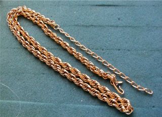 " Rope Chain " Gold Tone Heavy Necklace - Sarah Coventry Jewelry - Sara Cov - Vtg