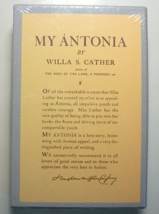 First Edition Library: My Antonia,  By Willa Cather.  Still
