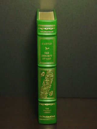 The Descent Of Man - Charles Darwin - Franklin Library - Great Books - Leather