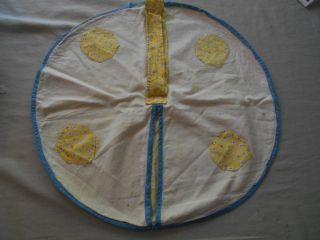 Vintage Round Cotton Hanging Clothespin Holder Bag